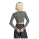 Adidas Γυναικεία μακρυμάνικη μπλούζα Ribbed Cropped Top